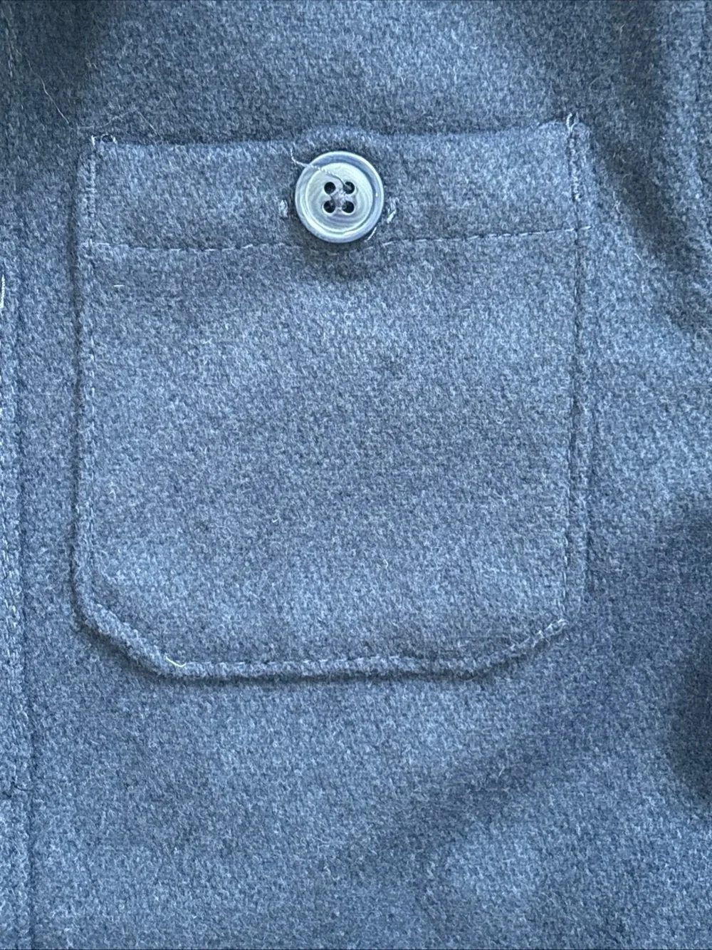 Janie And Jack Boys The Twill Shirt Jacket Size 3 to 4 Navy Blue Button Front